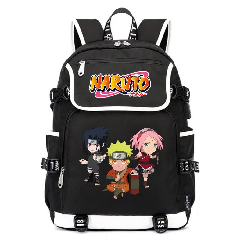 Школьные ранцы Naruto Аниме Сумка для книг Uchiha Sasuke женский рюкзак косплея большой