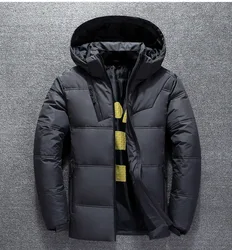 Winter Warm Men Jacket Coat Casual Autumn Puffer Thick Hat White Duck Parka Male Men's Winter Down Jacket With Hood 3xl 4xl