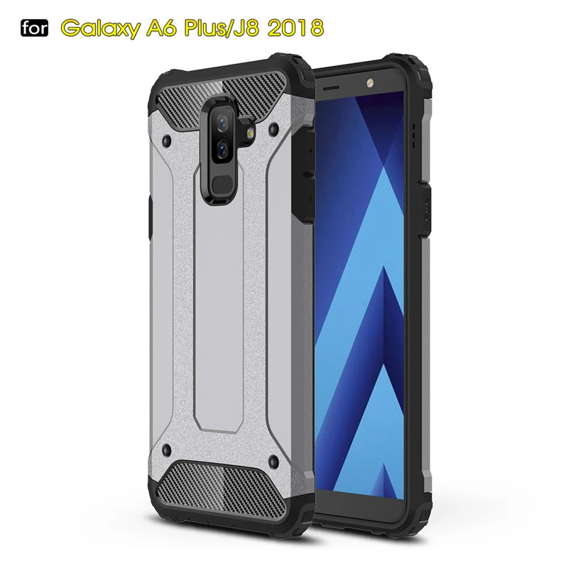 100 штук броня чехол s для samsung J2 Core J4 Plus J6 Prime J3 J7 J8 J5 ударопрочный чехол-гибрид для телефона Dual Слои крышка