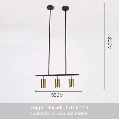 3 heads (copper) Нордический вращающийся светодиодный современные люстры гостиная потолочный светильник для магазина точечные потолочные светильники для кухни GU10 лампа - Цвет корпуса: 3 heads (copper)