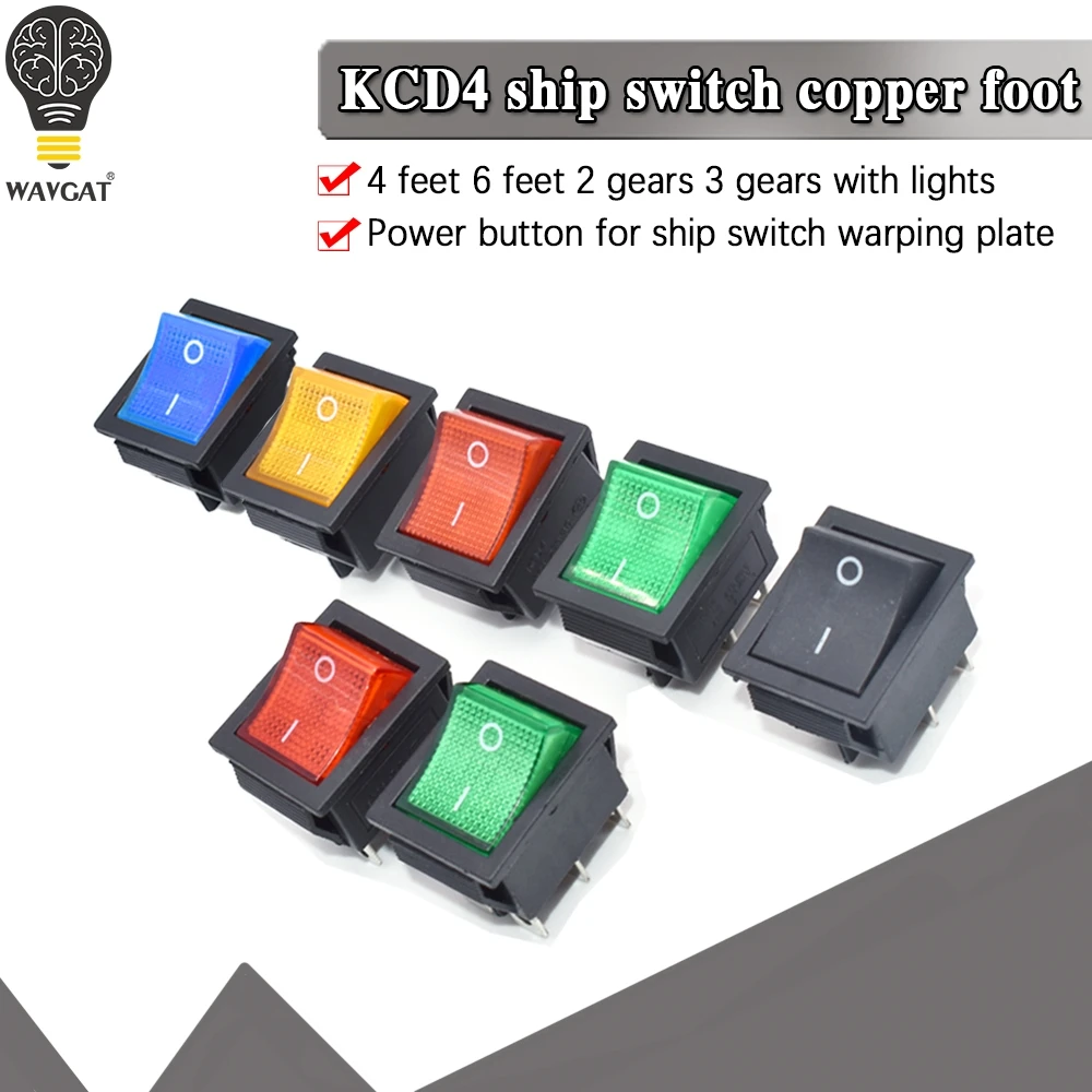KCD4 перекидной переключатель ВКЛ-ВЫКЛ 2 Позиции 4 стежков на каждые 6 pins