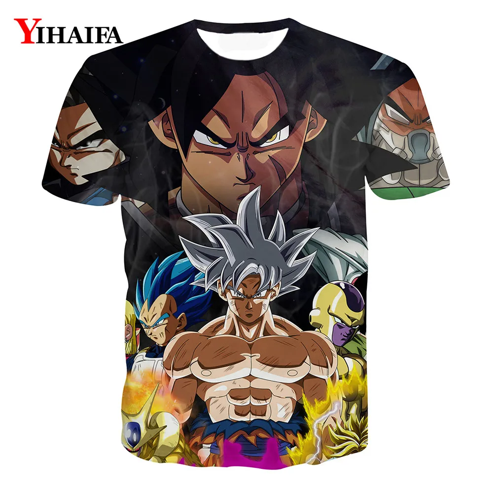 

New Men personality Anime Dragon Ball Z 3D Print T-shirt cool Fashion comfortable short-sleeved creative Tee shirt Tops