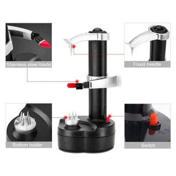 

Electric Peeler Multi-function Fruit and Vegetable Peeling Machine Planing Cutter Corer With 3 Blades HKS99