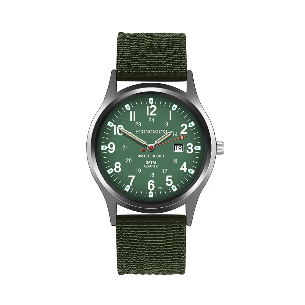 Fashion Creative Geometric Round Nylon Men Watch With Calendar Function Luxury Men Business Casual Quartz Wristwatches Top Brand 