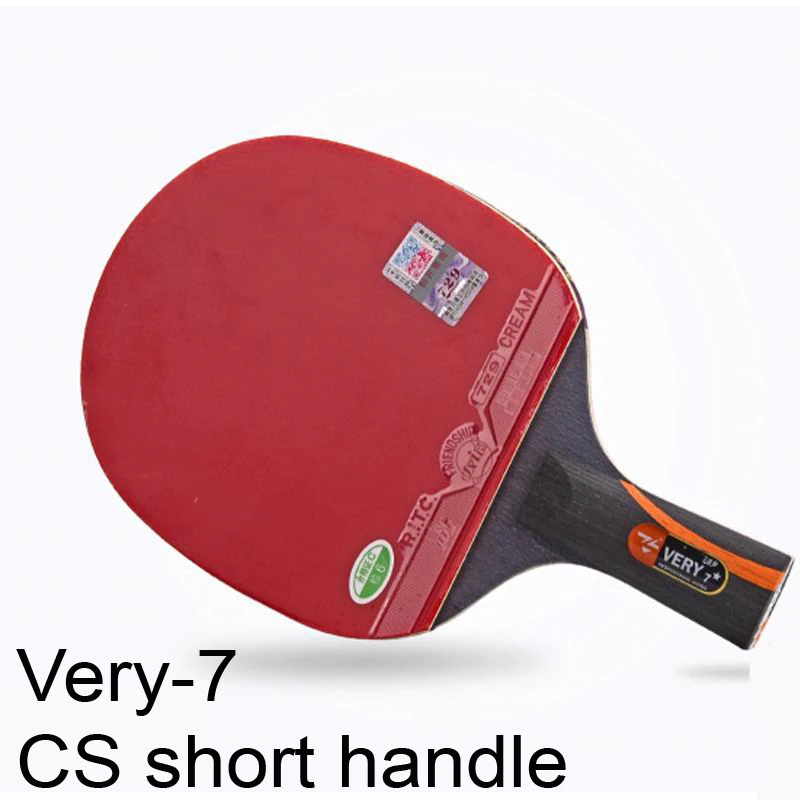 Оригинальная 729 гладкая ракетка очень-7 петель с быстрая атака ракетка для настольного тенниса ракетка для пинг-понга с бугорками для обеих сторон - Цвет: CS short handle