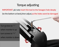 Nowy F100A sprężyna gazowa ramię 22-35 cal ekran uchwyt na 360 obrót obrotowe pochylenia Monitor biurkowy ramię montażowe 2-13kg USB3.0 porty 6