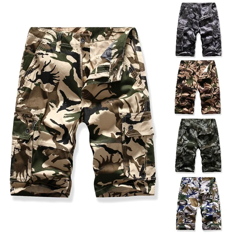 Стиль брюки карго для бега мужские камуфляжные шорты с несколькими карманами быстросохнущие дышащие удобные мужские пляжные шорты