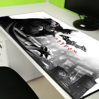 

Yuzuoan Superhero Batman Arkham Black Custom Mouse Mat Fashion Cool Laptop Non-slip Rubber Locking Edge Mouse Pad 40x90cm30x60cm