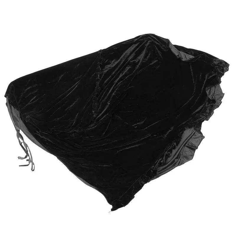 ELEG-полное покрытие для фортепиано, украшенное макраме для универсального вертикального пианино черного цвета
