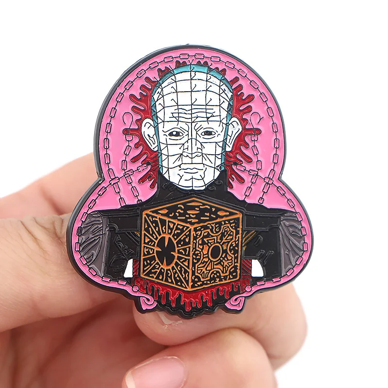 K858 Hellraiser Хэллоуин ужас металлические эмалированные булавки и броши для женщин и мужчин нагрудные булавки рюкзак сумки шляпа значок подарки для детей