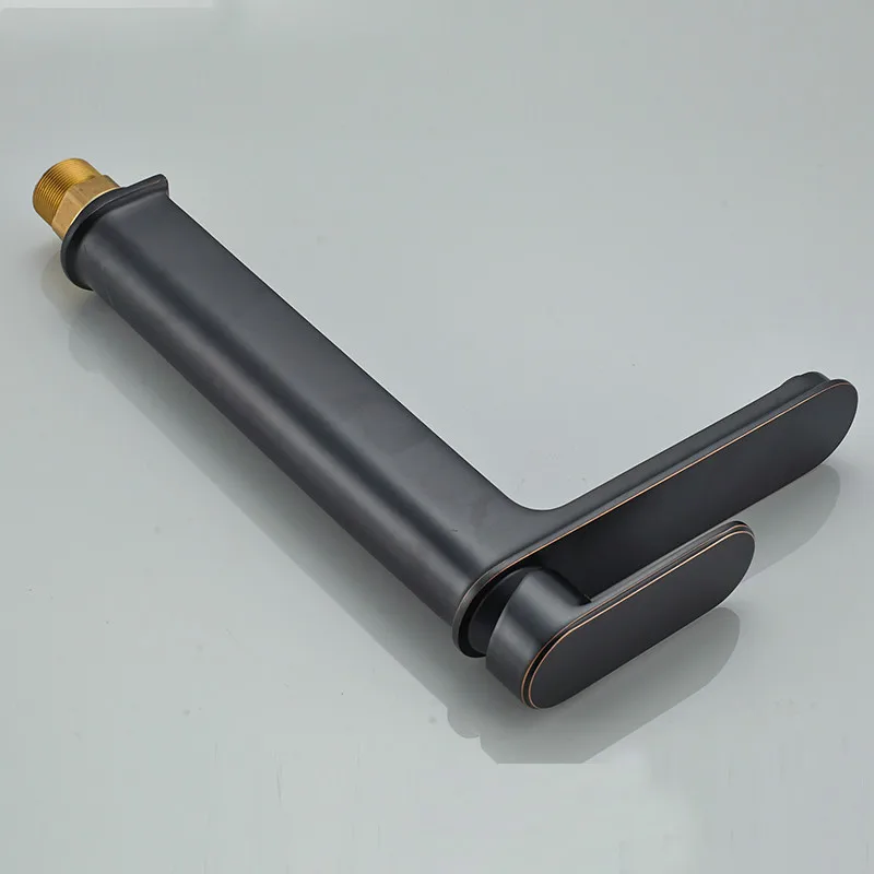 Kitchen Faucets Full copper black bronze face basin faucet under the stage art Europe type American single hole for hot