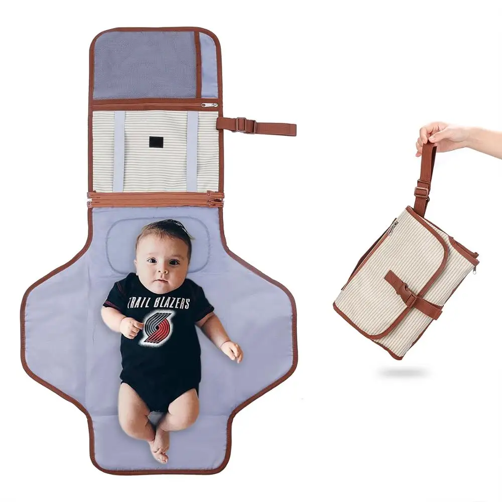 

Portable Diaper Changing Pad with Built-in Head Cushion Infant Diaper Bag Multi-function Baby cambiador bebe portatil Waterproof