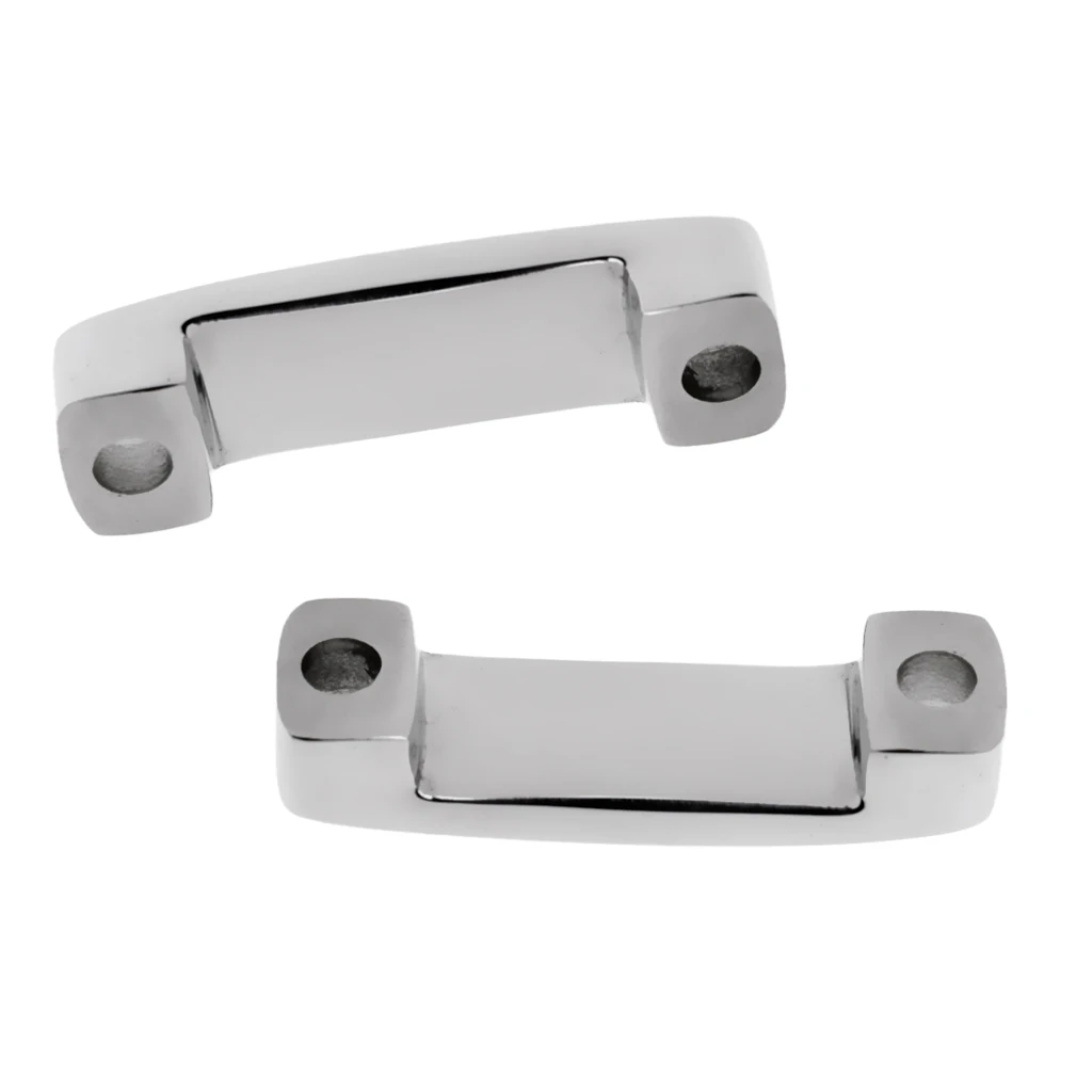 2 Pieces Marine Grade Stainless Steel Boat Deck Fitting Hardware Rope Connection Mount Eye Strap Tie Down Loop