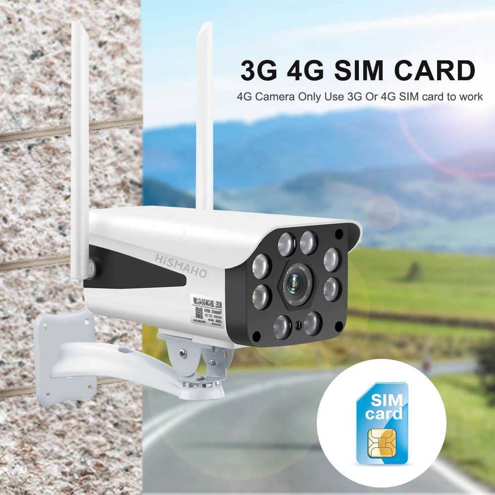 Hismaho 5MP IP камера wifi уличная CCTV камера 4G 3g SIM карта камера 1080P HD безопасность двухстороннее аудио ИК Ночное Видение Camhi