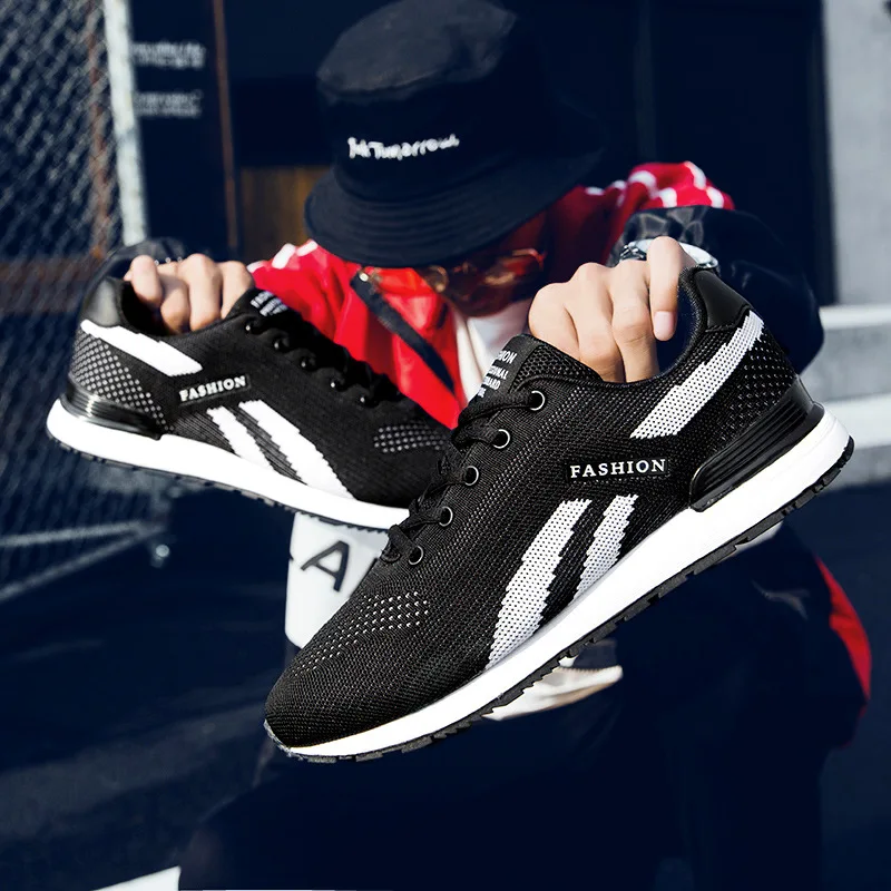 

2019 New Style Spring Summer Men Crocodile MEN'S SHOES Casual Sports Shoes MEN'S Flat Shoes Wear-Resistant Breathable Running Sh