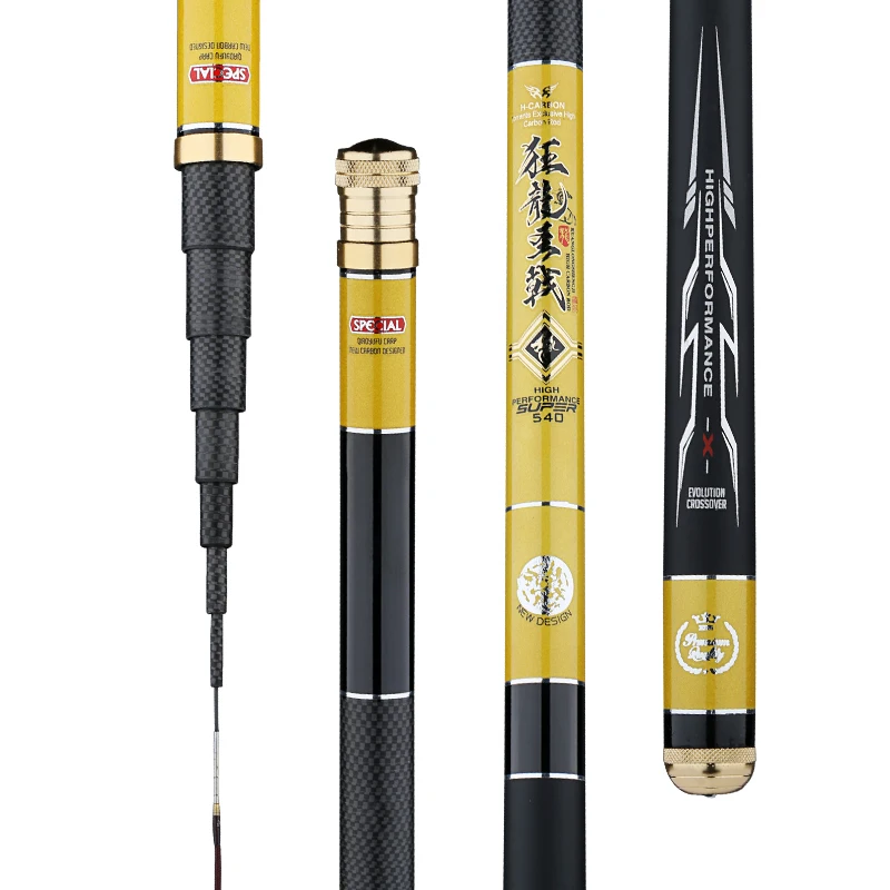 

3.6/4.5/5.4/6.3/7.2m Short Section Fishing Rod Pesca Carp Fishing Pole Hand Olta Carbon Fiber Stream Canne De Pesca Fishing Gear