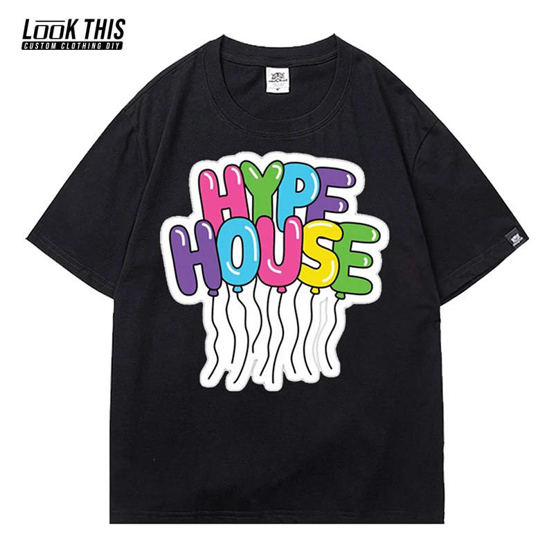 Футболка Hype House мужская оверсайз с принтом аниме Харадзюку мультяшный топ