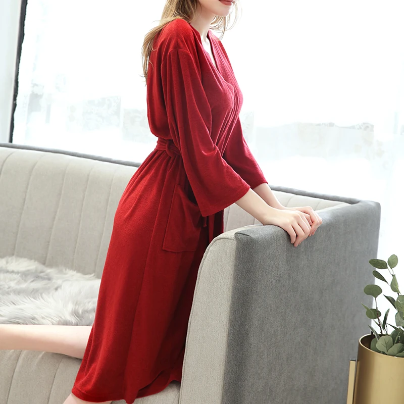 Winter Beach Wear Tunics For Beach Bathing Suit Cover Ups V Neck Sleepwear Solid Bathing Suit Cover Up Ladies Sexy Dress