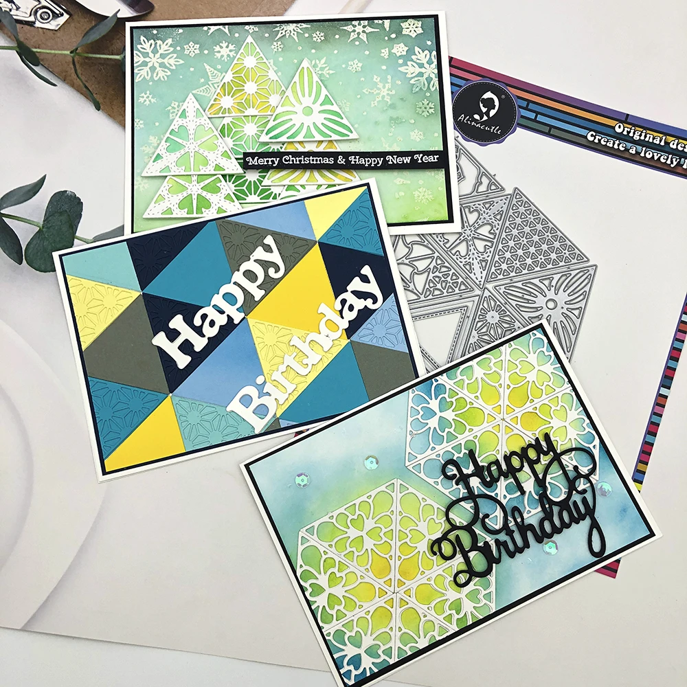 Happy Birthdayメタルカッティングダイステンシル スクラップ  