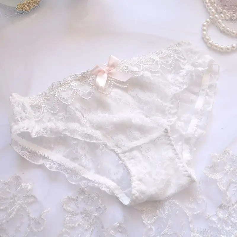 S для девочек-подростков милые наборы бюстгальтер+ трусы Full lace прозрачный воды растворимая вышивка в стиле "Лолита" Милое нижнее белье наборы нижнего белья бюстгальтер наборы для ухода за кожей
