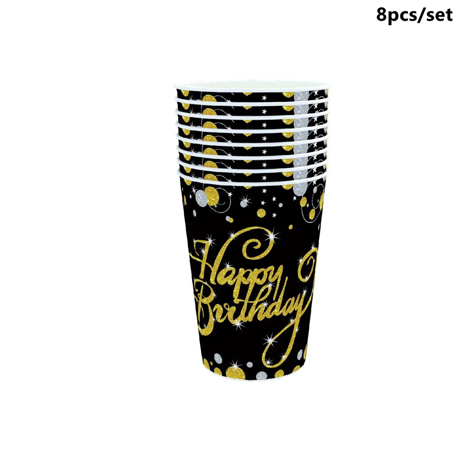 Gold Cups Taoup 30 40 50 60 посуда для вечеринки в честь Дня Рождения одноразовая посуда на день рождения украшения для взрослых тарелка скатерть DIY набор посуды - Цвет: Gold Cups