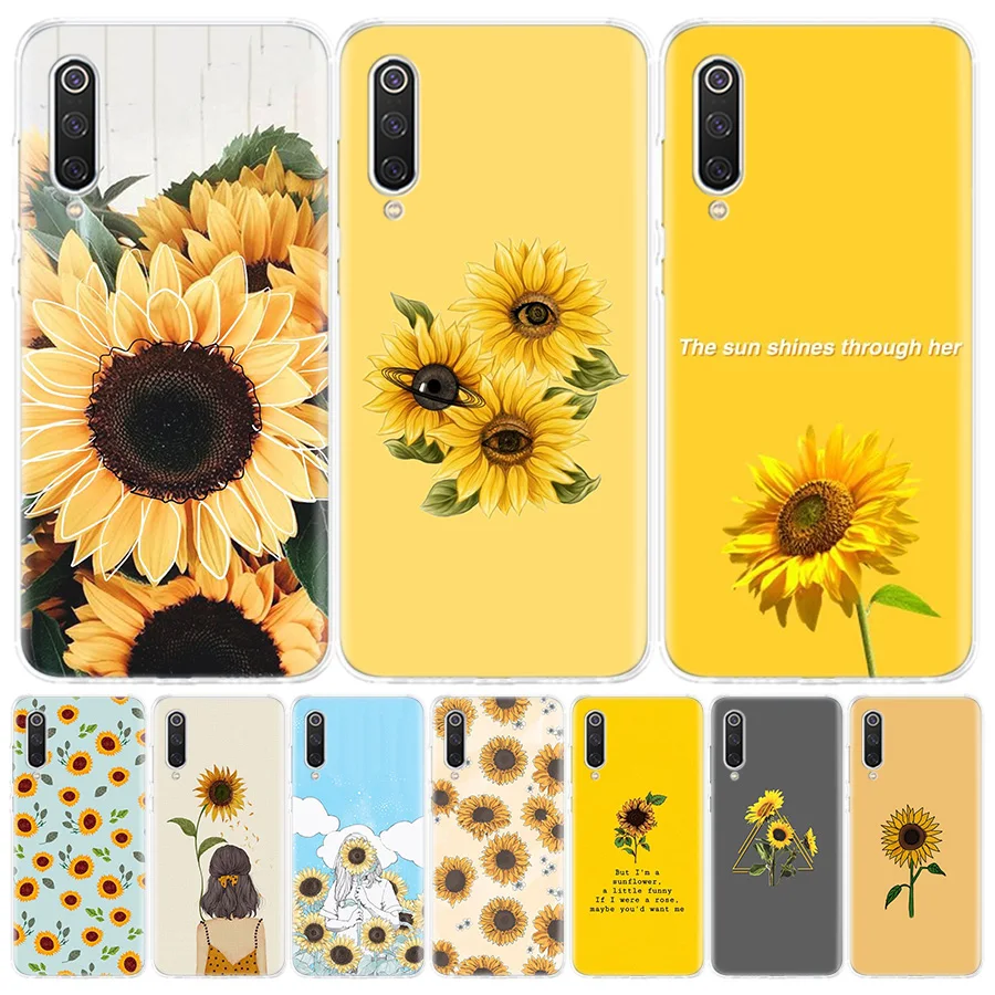 Чехол для телефона с изображением подсолнуха Xiaomi Redmi Note 9S 8T 8 7 8A 7A 6A 4X S2 MI 10 9 CC9 Lite F1