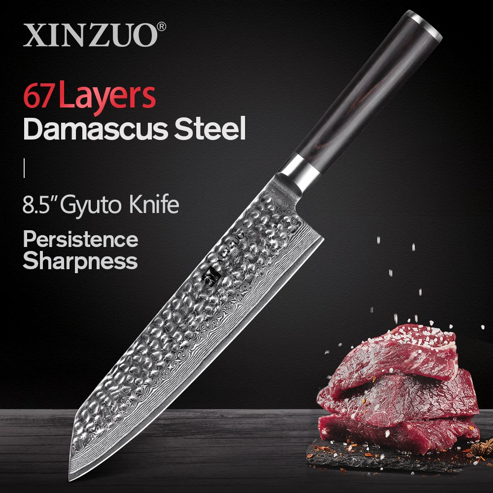XINZUO 8 5 дюймов Kiritsuke Gyuto нож 67 слоев Дамасская сталь японский VG10 кухонный шеф повар кухонные ножи Pakkawood