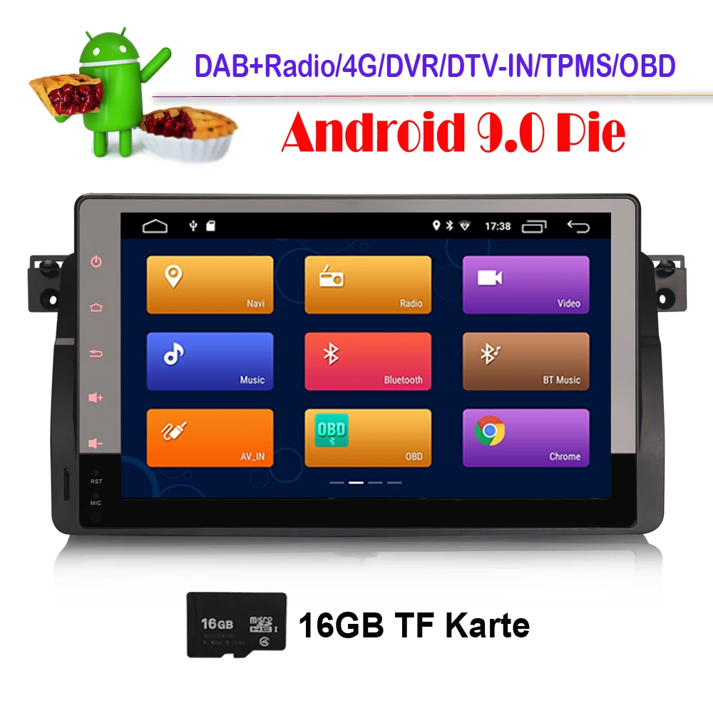 Flash Deal 9" Android 9.0 Bluetooth GPS Navi for BMW 3ER E46 M3 Rover 75 MG ZT With USB OBD DAB+Autoradio 4G DVB-T2 0