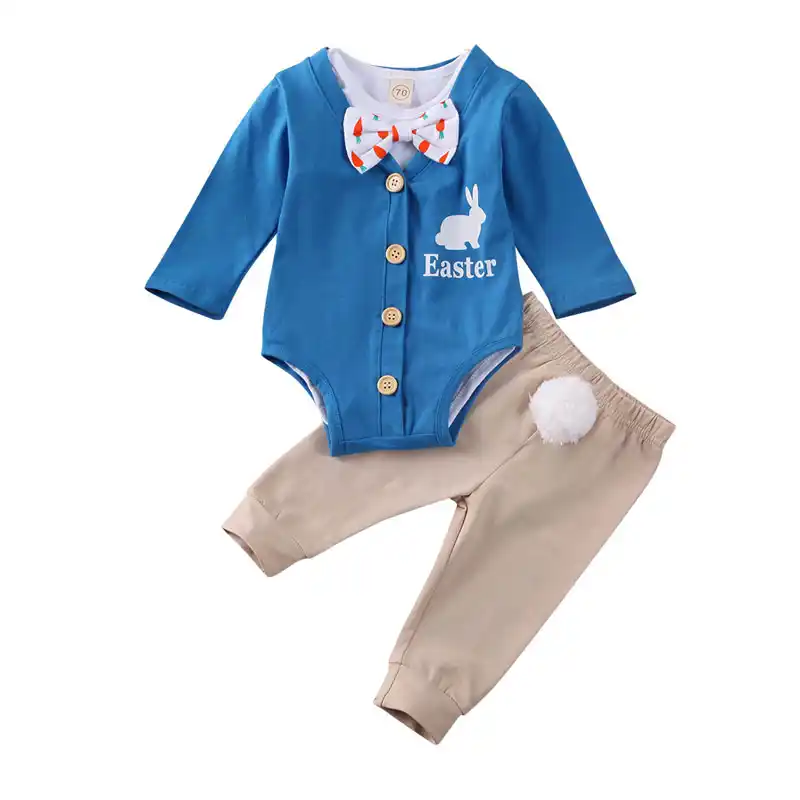 baby boy easter romper