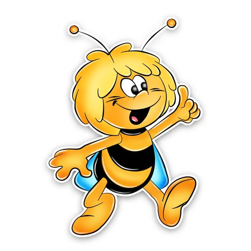 

Cartoon A Trendy Little Bee car sticker Vinyl Auto Accessories car Window Car Styling Decal PVC 14cm*10cm