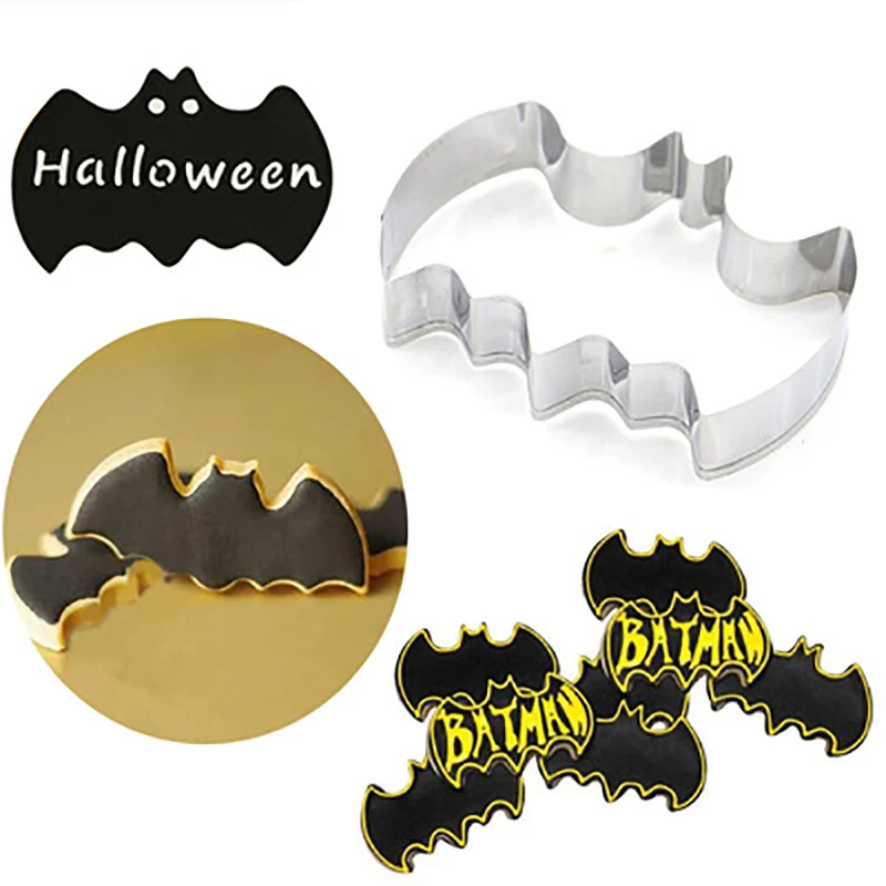 Stainless Steel Animal Bat Cookie Cutter Shape Biscuit Embossing Mould Cake Mold Kitchen Accessory 1pcs Baking Pastry tool | Дом и сад