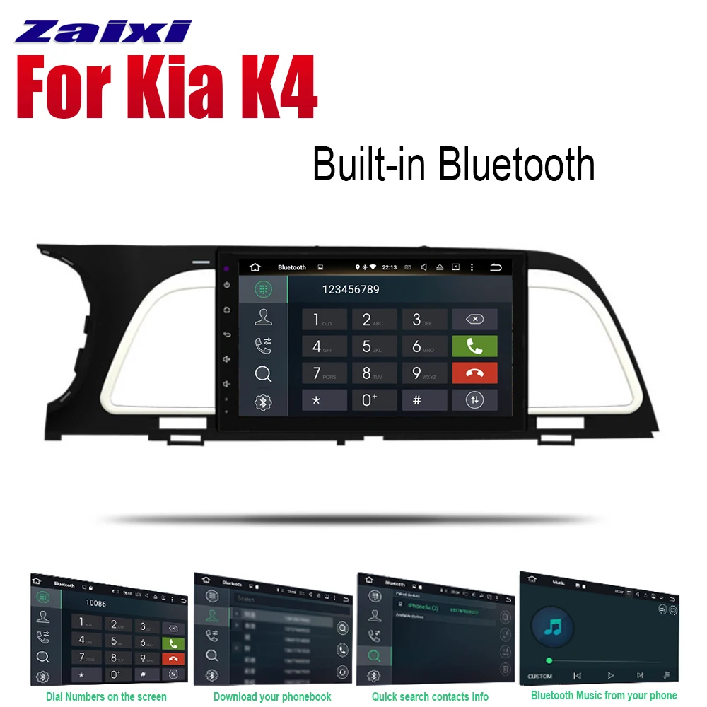 Автомагнитола ZaiXi 2 Din Android автомобильный плеер для Kia K4~ gps Навигация BT Wifi карта мультимедийная система стерео