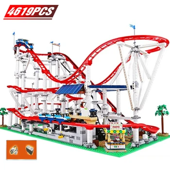 

4619Pcs Technic Roller Coaster with Motor Set Buidling Blocks Creator Expert City Playground Bricks Birthday Gifts Toys