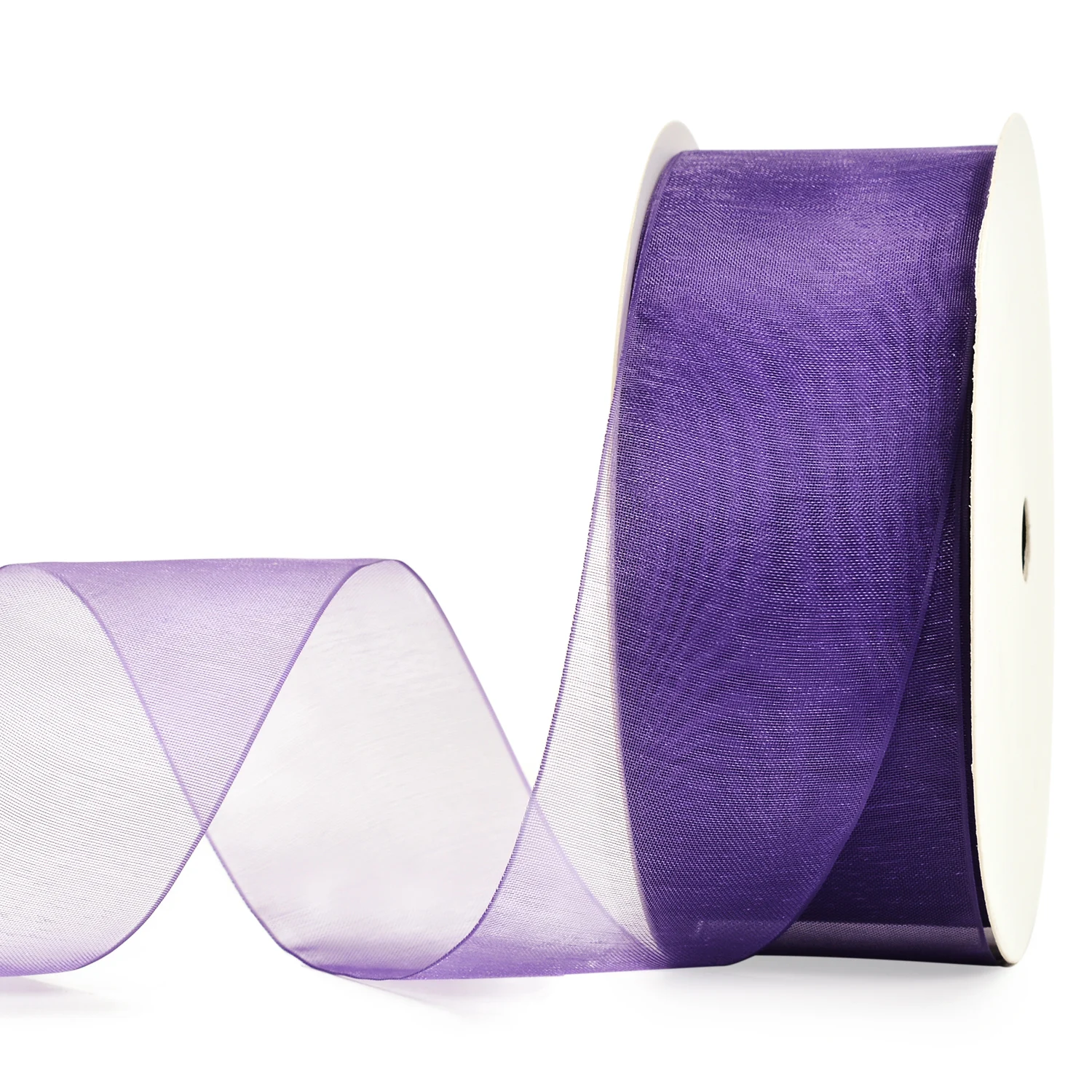 YAMA Прозрачная Шелковая лента из органзы 200 ярдов 22 25 32 38 мм черного, белого, красного, синего, фиолетового цветов для галстуков, Подарочная Свадебная Упаковка - Цвет: purple 465