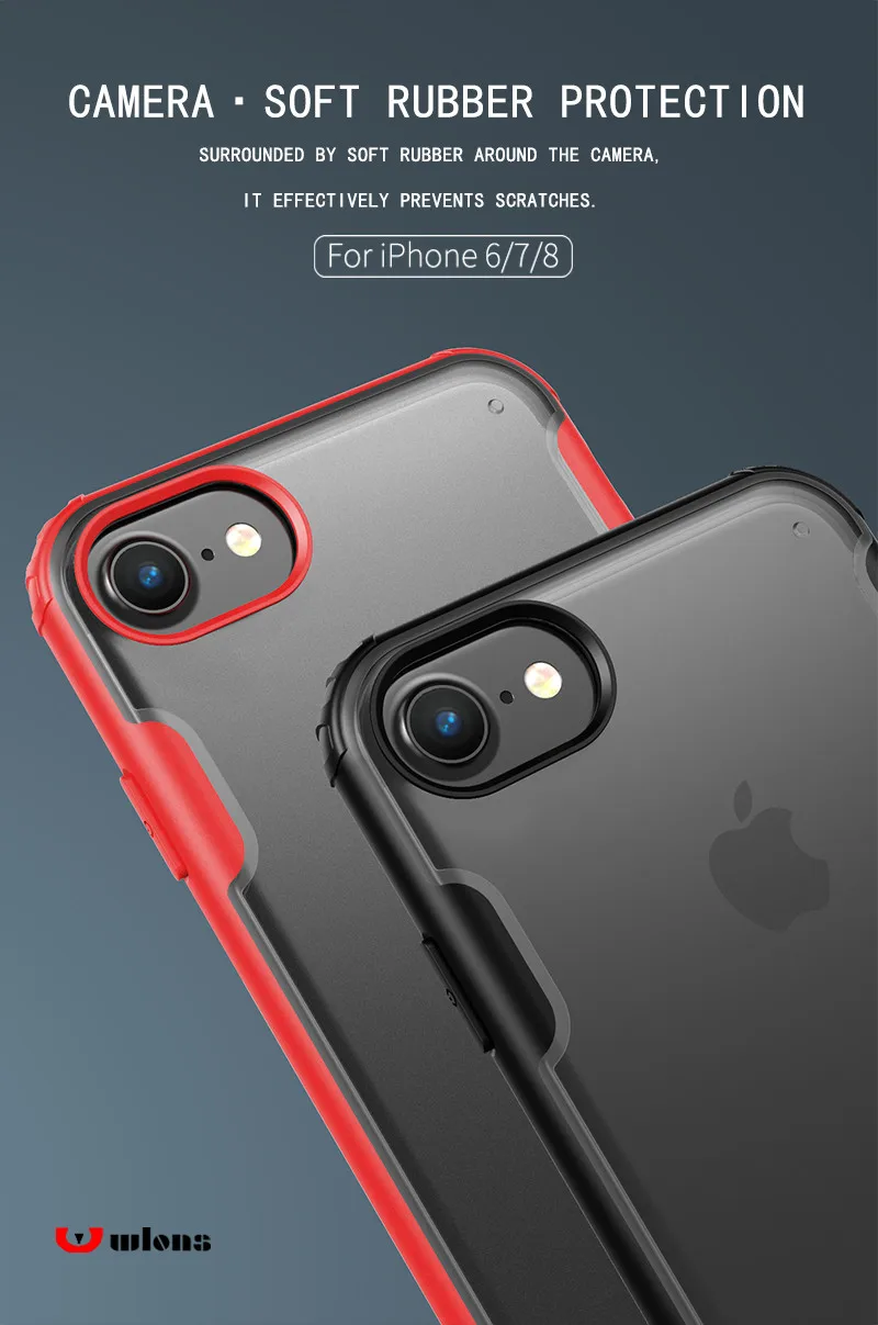 Чехол для iPhone 6 6s 7 8 Plus X Xs Max XR защитный силиконовый чехол с жестким задним корпусом грязеотталкивающий противоударный плотный чехол