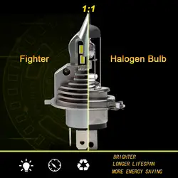 1 комплект, мини-размер H4 HB2 9003 35 Вт 5800LM CSP, светодиодный фонарь, все-в-одном, 1:1 лампы, размер, для автомобиля, мотоцикла, дальнего/ближнего