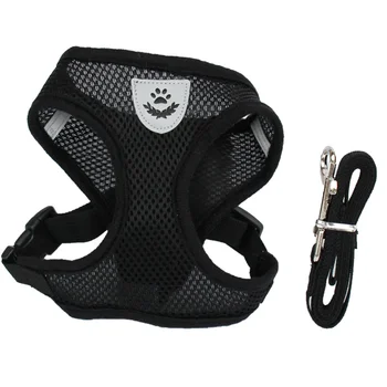 

Adjustable leash cat and dog harness harness vest collar collar leash small and medium-sized pet collar polyester mesh harness