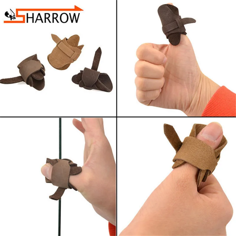1pc Shooting Training Thumb Guard Traditional Bow Arcehry Pull Bowstring Protector Finger For Outdoor Hunting Accessories | Спорт и