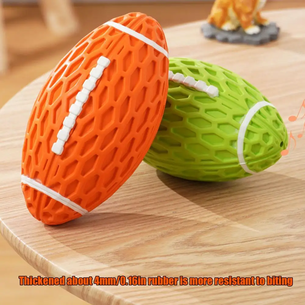 Pet Small Dog Treats Rugby Ball Puppy Interactive Toy Ball Training Toy For Large Dog Chew