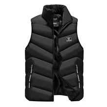 Winter Vest Men Thick Waistcoat Windbreak Casual Quality Solid Slim Fit Sleeveless Jacket Brand Clothing M-4XL