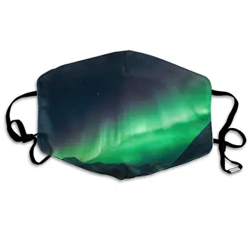 

Green Light Mountain print Dustproof and windproof mask, washable and reusable, suitable for outdoor sports