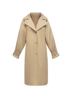 

2020 autumn winter hot style medium long cocoon loose trench coat women's coat cotton polyester fiber