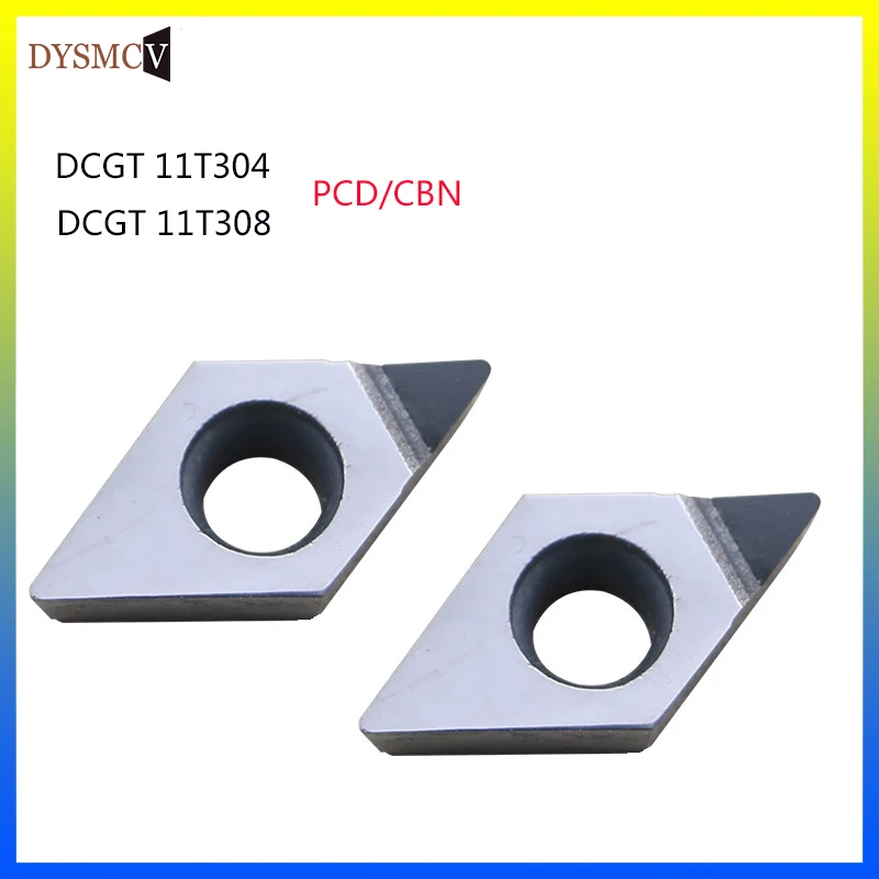 

2pcs PCD CBN Diamond Inserts DCMT070204 DCMT070202 DCMT11T304 DCGT070204 DCGT11T304 CNC Lathe Turning Cutter Blade Tool