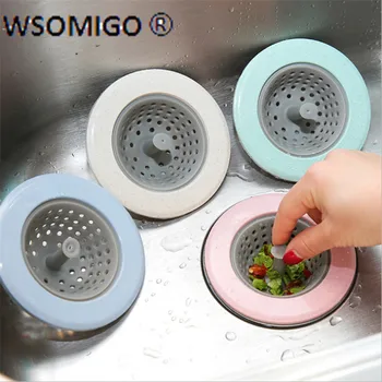 

1pcs Anti-clog Sewer Outfall Strainer Kitchen Accessories Silicone Sink Drain Bathtub Filter Kitchen Tools Bathroom Gadgets-S