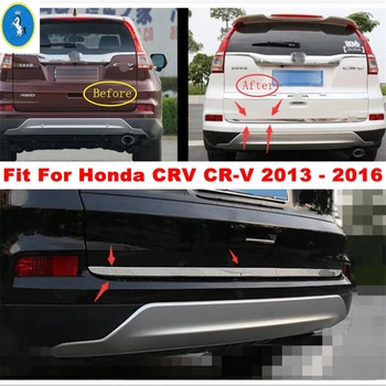 

Yimaautotrims For Honda CRV CR-V 2013 - 2016 Rear Trunk Lid Cover Tailgate Trim Door Handle Molding Boot Garnish Bezel 1 Pcs