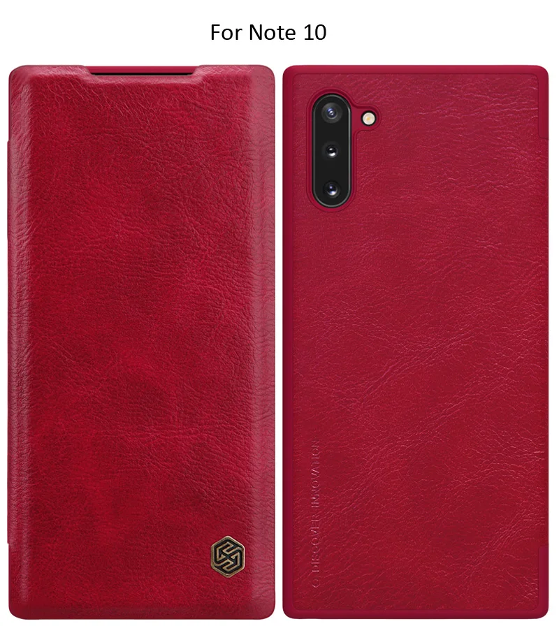 Кожаный флип-чехол Nillkin Qin для samsung Galaxy Note 10 Plus Note10+ Lite