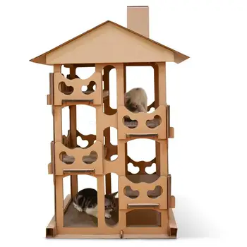 

Net red with cat villa multi-layer climbing frame pet furniture claws board star people luxury villa