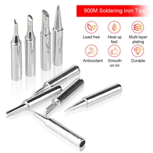 

10Pc K/B/I/3C/4C/2.4D Soldering Iron Pure Copper 900M Soldering Iron Head Set Inside Hot Bare Copper Electric Soldering Iron Tip