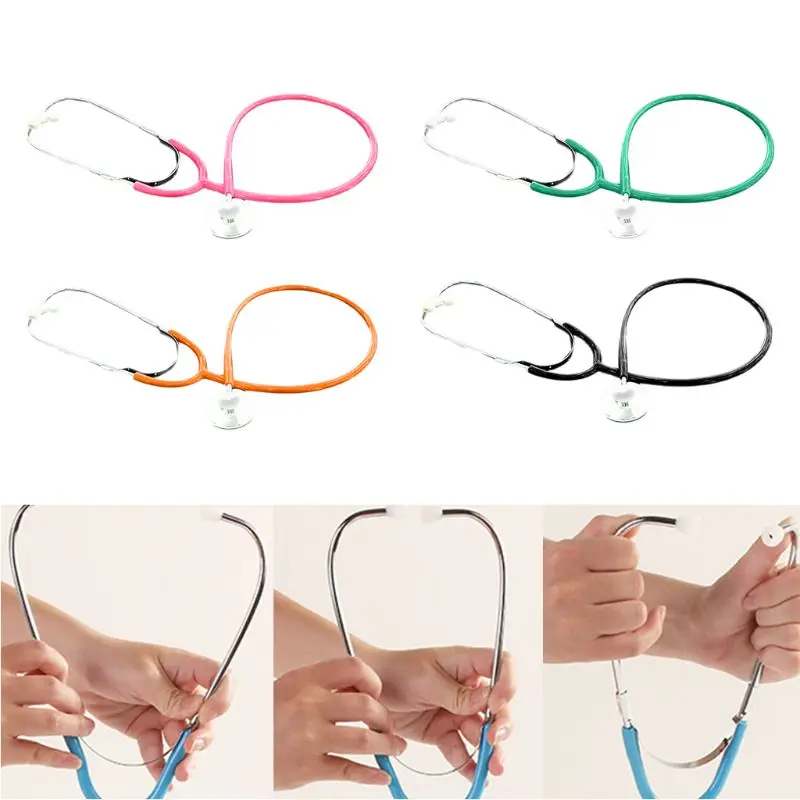 Kids Doctor Toys 9 Colors Stethoscope Pretend Play Doctors Toy Gifts Children Baby DIY Simulation Stethoscopes 2