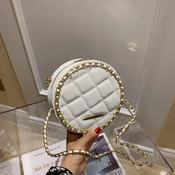 

Net red ladies bag 2020 new summer rhombus chain messenger bag Western style wild single shoulder small round bag